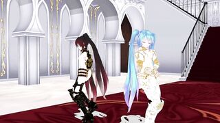 【MMD】Miku Knights - I love Kiss me【R-18】