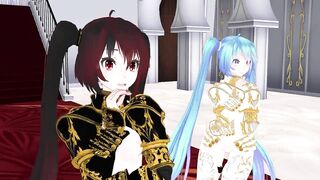【MMD】Miku Knights - I love Kiss me【R-18】