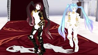 【MMD】Miku Knights - I love Kiss me【R-18】
