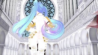 【MMD】Miku Knights - I love Kiss me【R-18】