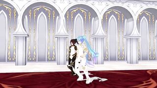 【MMD】Miku Knights - I love Kiss me【R-18】
