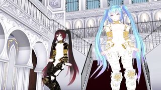【MMD】Miku Knights - I love Kiss me【R-18】