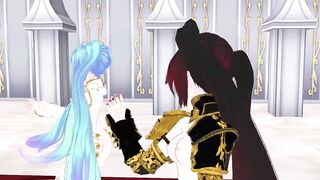 【MMD】Miku Knights - I love Kiss me【R-18】