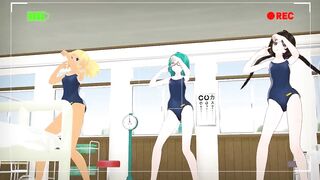 【TOY-MMD】Spring of Life in TDA school swimsuit【R-18】
