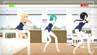【TOY-MMD】Spring of Life in TDA school swimsuit【R-18】