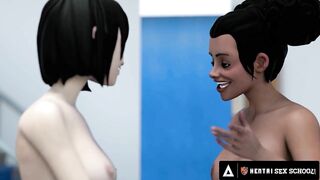Kinky Hentai Girls Practice On Each Other