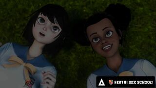 Kinky Hentai Girls Practice On Each Other