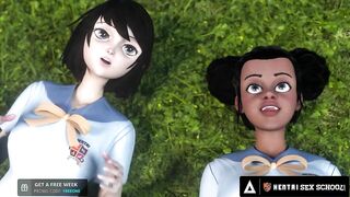 Kinky Hentai Girls Practice On Each Other