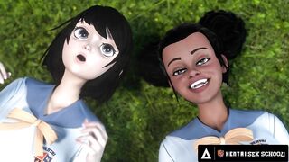 Kinky Hentai Girls Practice On Each Other