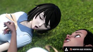 Kinky Hentai Girls Practice On Each Other