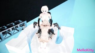 Pretty Faced Blonde Futa Girls' First Monster Cock Experience