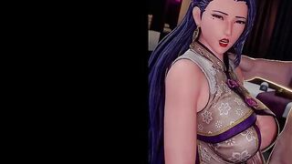 Hot Busty Asian Luong So Horny - First Huge Monster BWC Cock Leg Shaking Orgasm