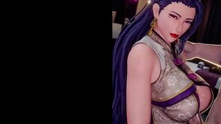 Hot Busty Asian Luong So Horny - First Huge Monster BWC Cock Leg Shaking Orgasm