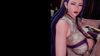 Hot Busty Asian Luong So Horny - First Huge Monster BWC Cock Leg Shaking Orgasm
