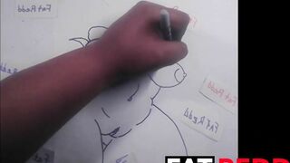Me outlining a dinosaur
