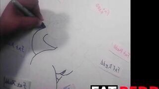Me outlining a dinosaur
