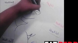 Me outlining a dinosaur