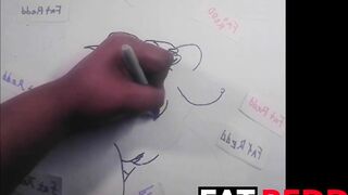 Me outlining a dinosaur