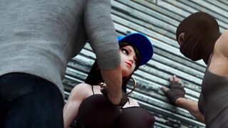 Ying in alleyway with two BBC - Paladins