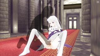 3D HENTAI Emilia feels fingers in her pussy