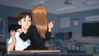 Summertime Saga: French MILF Professor Kisses Her Student On His Chair-Ep85