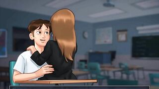 Summertime Saga: French MILF Professor Kisses Her Student On His Chair-Ep85
