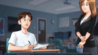 Summertime Saga: French MILF Professor Kisses Her Student On His Chair-Ep85