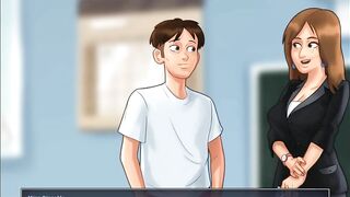 Summertime Saga: French MILF Professor Kisses Her Student On His Chair-Ep85
