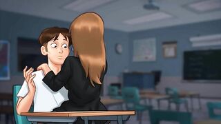 Summertime Saga: French MILF Professor Kisses Her Student On His Chair-Ep85