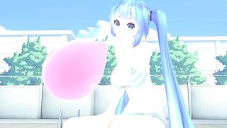 Imbapovi - Miku Blows to Pop Pink Balloon