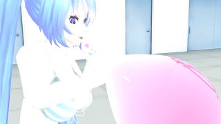 Imbapovi - Miku Blows to Pop Pink Balloon
