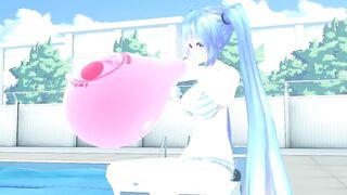 Imbapovi - Miku Blows to Pop Pink Balloon