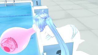 Imbapovi - Miku Blows to Pop Pink Balloon