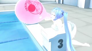 Imbapovi - Miku Blows to Pop Pink Balloon