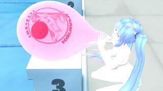 Imbapovi - Miku Blows to Pop Pink Balloon