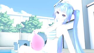 Imbapovi - Miku Blows to Pop Pink Balloon