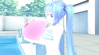 Imbapovi - Miku Blows to Pop Pink Balloon