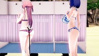 Paid shower room To Love Ru NTR - MMD