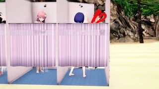 Paid shower room To Love Ru NTR - MMD