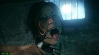 Busty Brunette Tied Up Lesbian Fuck - Horny Girl's Extremely Sexy Moaning BDSM Bondage