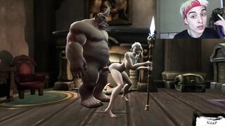 GIANT MONSTER WITH THE BIGGEST DICK FUCKS SLIM TEEN GIRL / LOAD MOANS