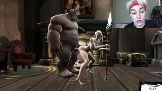 GIANT MONSTER WITH THE BIGGEST DICK FUCKS SLIM TEEN GIRL / LOAD MOANS