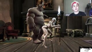 GIANT MONSTER WITH THE BIGGEST DICK FUCKS SLIM TEEN GIRL / LOAD MOANS