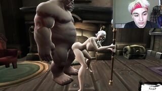 GIANT MONSTER WITH THE BIGGEST DICK FUCKS SLIM TEEN GIRL / LOAD MOANS