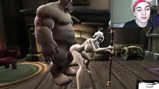 GIANT MONSTER WITH THE BIGGEST DICK FUCKS SLIM TEEN GIRL / LOAD MOANS