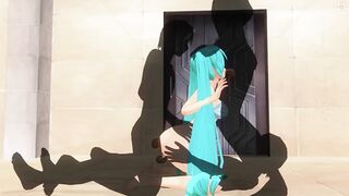 3D HENTAI Miku triple penetration