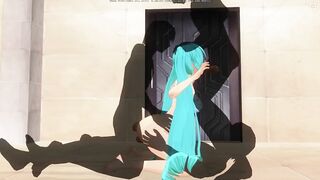 3D HENTAI Miku triple penetration