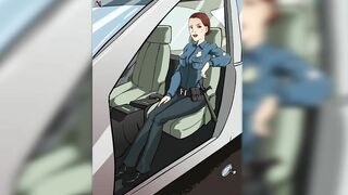 Sex in the patrol car hentai game