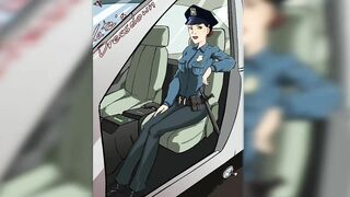 Sex in the patrol car hentai game