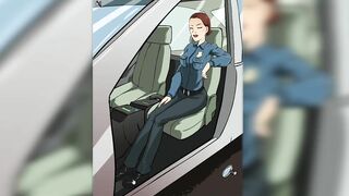 Sex in the patrol car hentai game